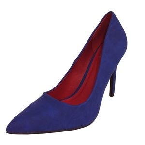 Delicious Women's Nubuck Dress Pumps in Blue